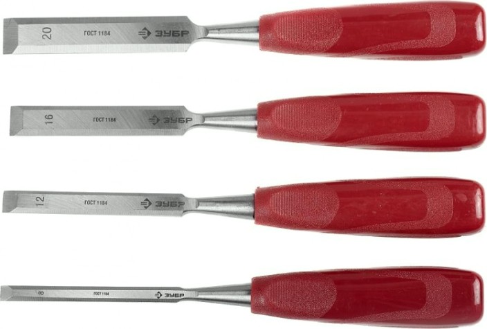 Набор стамесок с пластиковой рукояткой ЗУБР МАСТЕР 18094-H4_z01 [18094-H4_z01]