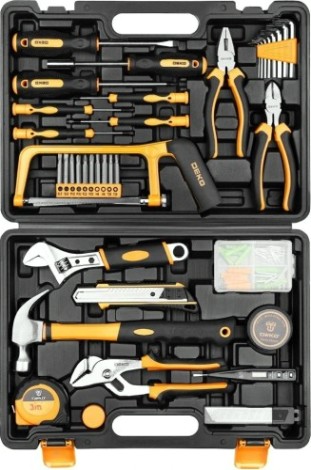 Набор столярно-слесарного инструмента DEKO DKMT102 профессиональный для дома в чемодане (102 предмета [065-0739]