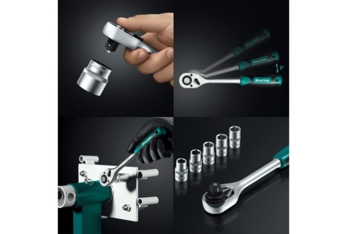 Набор столярно-слесарного инструмента KRAFTOOL GRAND-152 (1/2"+1/4"), универсальный 152 пр. [27978-H152]