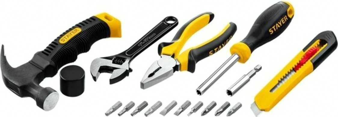 Набор столярно-слесарного инструмента STAYER Master-17 универсальный 17 предм. [2205-H17]