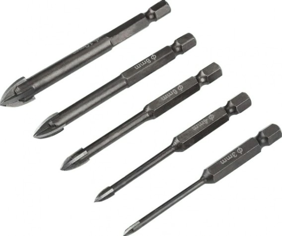 Набор сверл алмазных DEKO DH05-4 по керамике с шестигранным хвостовиком 3-10 мм, 5 [065-0535]