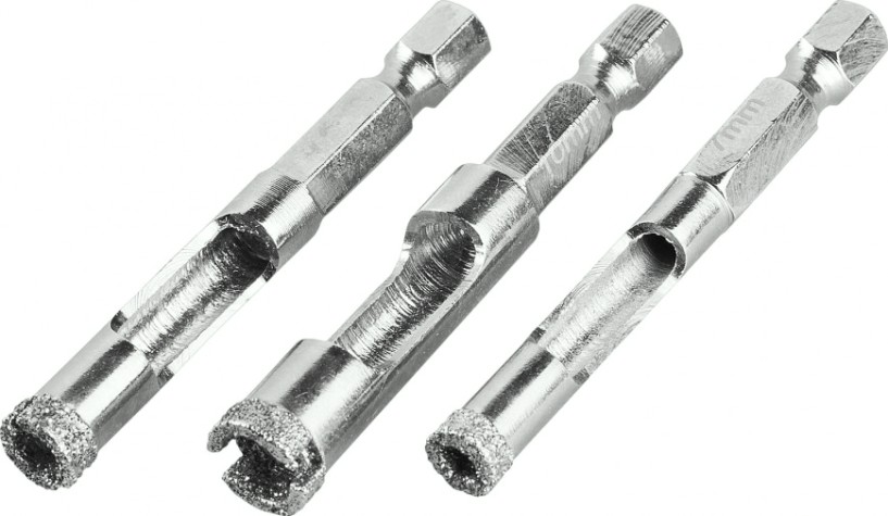 Набор сверл алмазных ЗУБР ПРОФЕССИОНАЛ по керамограниту, вакуумное спекание алмазов, d=6, [29865-H3]