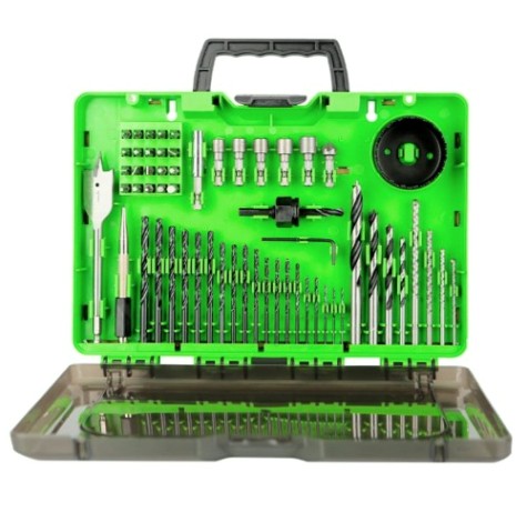 Набор сверл бит и коронок GREENWORKS 2 944 507 в кейсе 60 предметов [2944507]