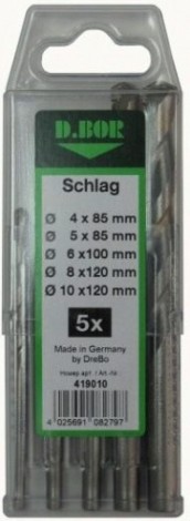 Набор сверл по бетону D.BOR 419010 Schlag [62974]