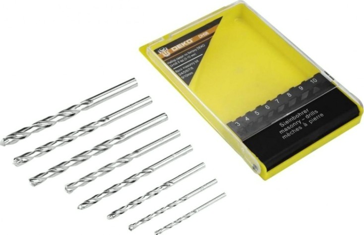 Набор сверл по бетону DEKO DH08 8 ед (3-10 мм) [065-0529]