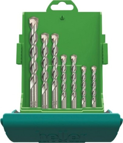 Набор сверл по бетону HELLER 4, 5, 6х2, 8, 10, 12 мм (7 пр.) [TD16884]