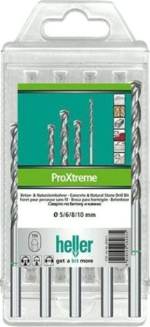 Набор сверл по бетону HELLER и натуральному камню proxtreme, ø 5/6/8/10 (4 пр.) [TD28263]