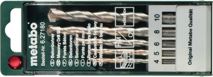 Набор сверл по бетону METABO 5 предметов 627180000 [627180000]