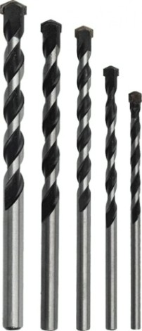 Набор сверл по бетону REXANT 4, 5, 6, 8, 10 мм 5 шт. [91-0411]