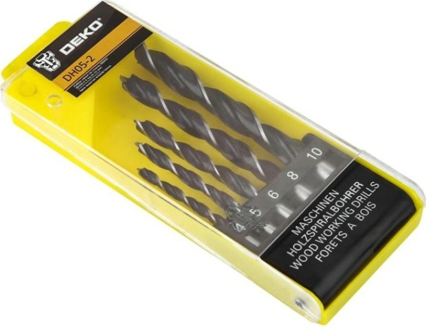 Набор сверл по дереву DEKO DH05-2 5 ед (4-10 мм) [065-0530]