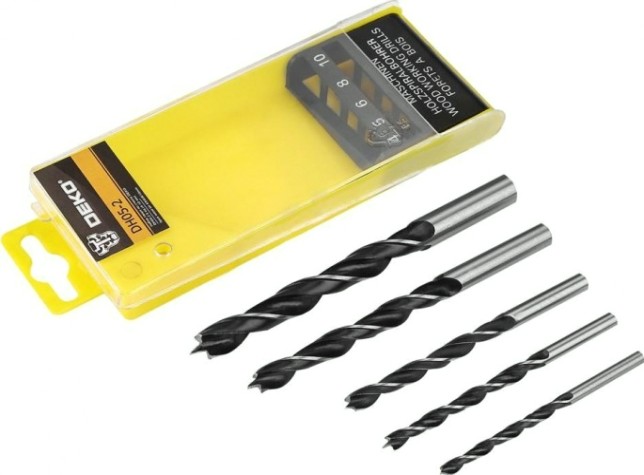 Набор сверл по дереву DEKO DH05-2 5 ед (4-10 мм) [065-0530]