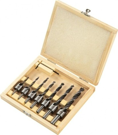 Набор сверл по дереву Denzel 3-10 мм 7 шт [704272]