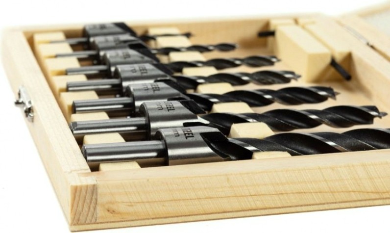 Набор сверл по дереву Denzel 3-10 мм 7 шт [704272]