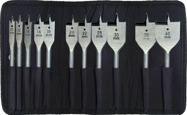 Набор сверл по дереву HELLER перовых (10,12,14,16,18,20,22,25,30,35,40мм) (11 пр.) [TD26508]