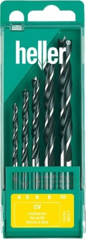 Набор сверл по дереву HELLER сверл (4,5,6,8,10 мм) (5 пр.) [TD16872]