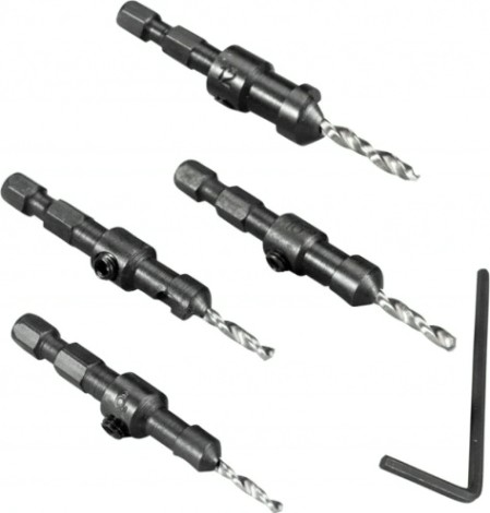 Набор сверл по дереву MAKITA D-73455 с зенкерами, 4 шт.