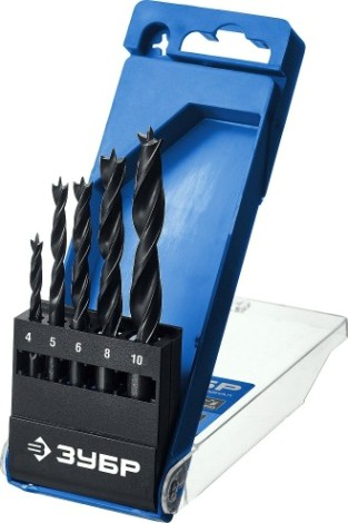 Набор сверл по дереву ЗУБР ПРОФЕССИОНАЛ 5 шт, м-образная заточка [29421-H5_z01]