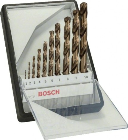 Набор сверл по металлу BOSCH HSS-Co 10 шт Robust Line D1-10 [2607019925]