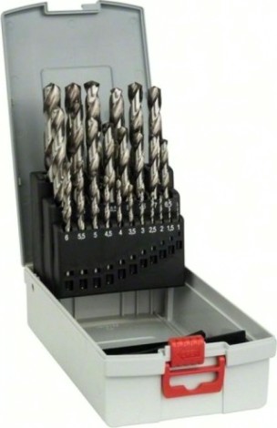 Набор сверл по металлу BOSCH HSS-G (1-13мм) 25 шт. 135° [2608587017]