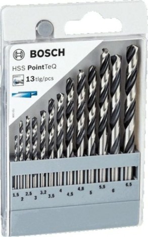 Набор сверл по металлу BOSCH HSS PointTeQ 13 шт D1.5-6.5 [2608577349]