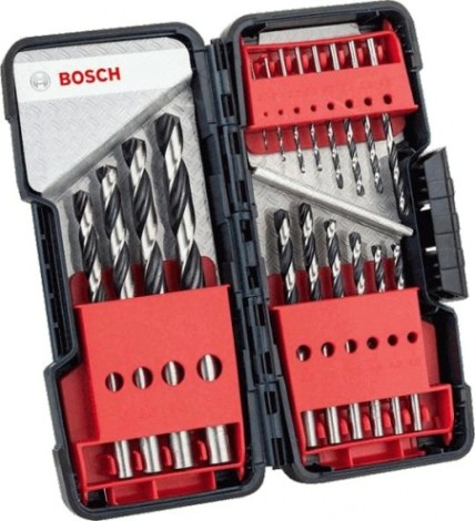 Набор сверл по металлу BOSCH HSS PointTeQ 18 шт ToughBox D1-10 [2608577350]