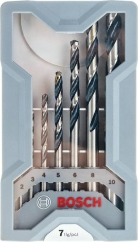 Набор сверл по металлу BOSCH HSS PointTeQ, Mini-X-Line (7шт) [2608577347]