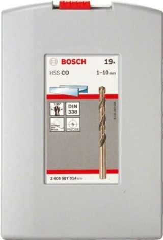 Набор сверл по металлу BOSCH Набор HSS-Co 19 шт ProBox D1-10 [2608587014]