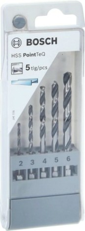 Набор сверл по металлу BOSCH Набор HSS PointTeQ HEX 5 шт. [2607002824]