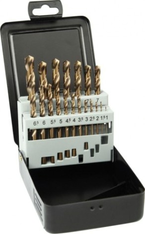 Набор сверл по металлу D.BOR COBALT HSS-Co 19 шт. 5%, din 338 (1-10х0,5 мм) [D-TD-338-CO5-MS1-19]