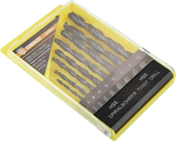 Набор сверл по металлу DEKO DH08-2 8 ед (3-10 мм) [065-0532]