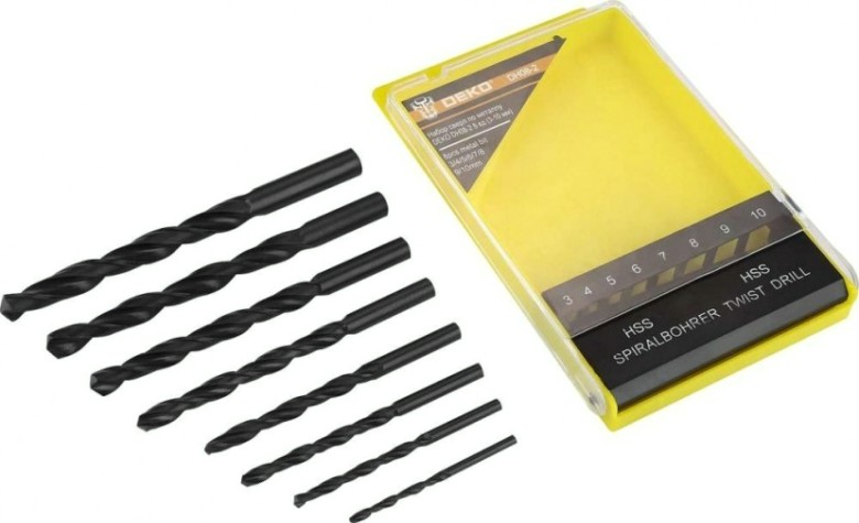 Набор сверл по металлу DEKO DH08-2 8 ед (3-10 мм) [065-0532]