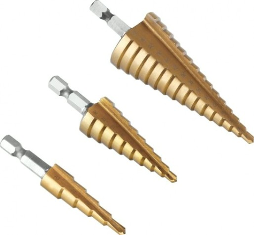 Набор сверл по металлу DEKO DH21 ступенчатых 4-12 мм, 4-20 мм, 4-32 мм, 3 шт [065-0689]