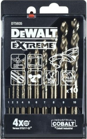 Набор сверл по металлу DeWALT HSS-Co 10 шт. (1.5-6.5 мм) DT5935-QZ [DT5935-QZ]