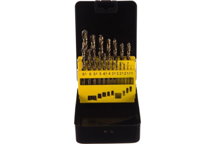 Набор сверл по металлу ГРАНИТ HSS-Co, 19 шт. [165202]