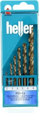 Набор сверл по металлу HELLER hss-co din 338 rn ø 2/3…7/8 мм (6 пр.) [TD17735]