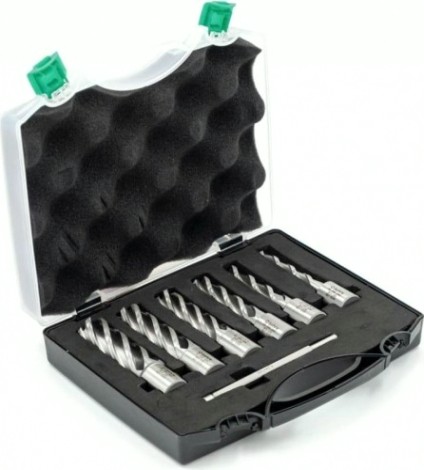 Набор сверл по металлу корончатых Bohre HSS 12-22х50 мм (7 предметов) с хв. weldon 19 мм (3/4'') [КБ003623]