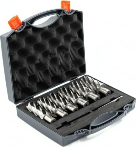 Набор сверл по металлу корончатых Bohre HSS 25-35х50 мм (7 предметов) с хв. weldon 19 мм (3/4'') [КБ003626]