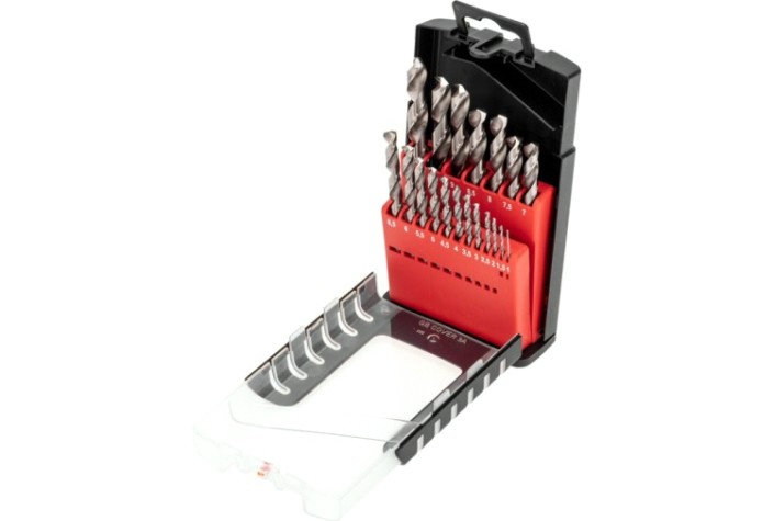 Набор сверл по металлу Kranz KR-91-0635 1-10мм, 19 шт. Набор сверл по металлу Kranz KR-91-0635 1-10мм, 19 шт.