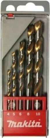 Набор сверл по металлу MAKITA D-30514 hss-tin, 5 шт.