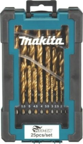 Набор сверл по металлу MAKITA D-72235-6 hss-tin economy, 25 шт. (1-13 мм)