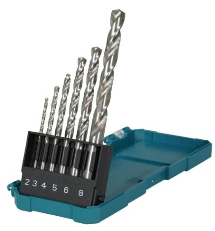 Набор сверл по металлу MAKITA D-78346 hss-gs 6 шт. (2,3,4,5,6,8 мм)