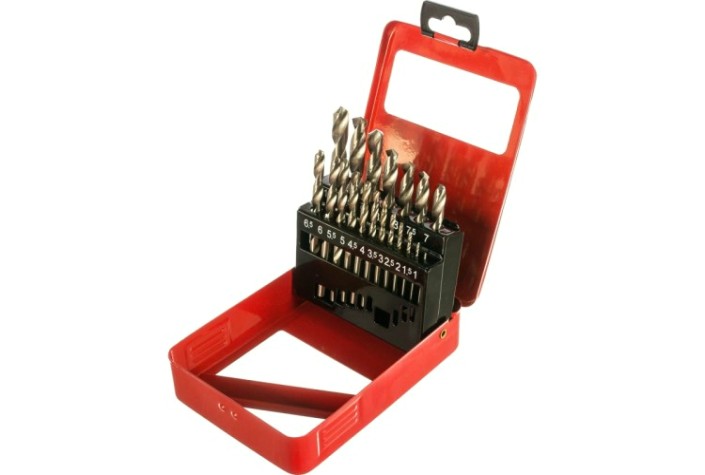 Набор сверл по металлу MATRIX 1-10 мм (через 0,5 мм), hss, 19 шт., метал. коробка [72388]