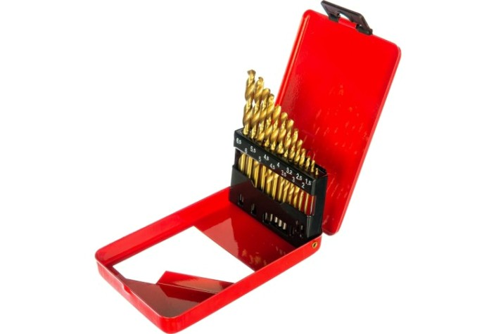 Набор сверл по металлу MATRIX 1,5-6,5мм нитридтитан. (через 0,5мм,3,2мм, 4,8мм), нss [72386]