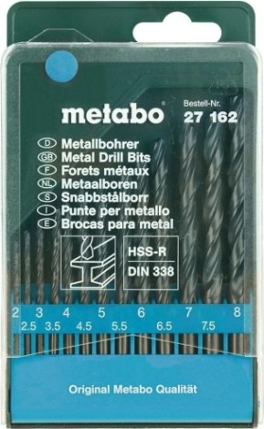 Набор сверл по металлу METABO HSS-R 13 шт. (2-8 мм) 627162000 [627162000]