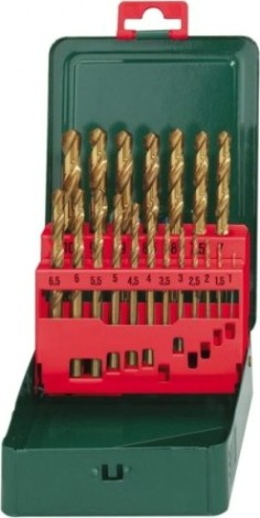 Набор сверл по металлу METABO HSS-TiN 19 шт. (1-10 мм.) 627156000 [627156000]