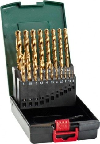 Набор сверл по металлу METABO HSS-TiN 19 шт. (1-10мм) 627173000 [627173000]