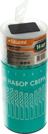 Набор сверл по металлу Sturm 1055-01-SS3 3-13мм, 16 шт.