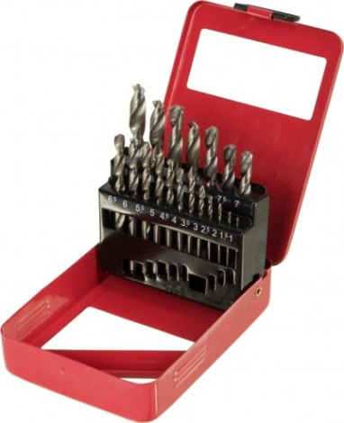 Набор сверл по металлу ВИХРЬ 1-10мм (через 0,5мм),hss, 19шт.,металл.коробка,цилиндриче [73/10/6/18]