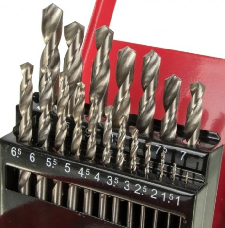 Набор сверл по металлу ВИХРЬ 1-10мм (через 0,5мм),hss, 19шт.,металл.коробка,цилиндриче [73/10/6/18]