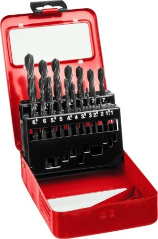 Набор сверл по металлу ЗУБР МАСТЕР 19шт (1-10мм), сталь р4м2, класс в, мет.бокс [29605-H19]